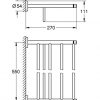 Essentials 22 In. Multi-Towel Rack