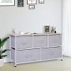 HOMCOM 40" L 5 Drawer Horizontal Storage Cube Dresser Unit Bedroom