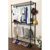 Heavy Duty 3 Shelves Wire Shelving Closet Organizer Garment Rack