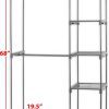 Simple Houseware Freestanding Clothes Garment Organizer Closet