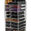 N2 Makeup Co Acrylic Makeup Organizer Cube, 8 Drawers Storage Box