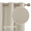 Deconovo Faux Linen Blackout Curtains with 3 Pass Coating Thermal