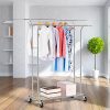 LANGRIA Double Rail Garment Racks Clothes Racks Commercial Grade