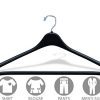 The Great American Hanger Company Extra Large Black Plastic Suit Hanger