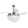 Parrot Uncle Ceiling Fan with LED Light Kit 46 Inch Remote Control