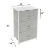 YOURLITEAMZ 3-Drawer Storage Organizer Dresser Non-Woven Fabric Organizer