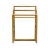 Asta Spa Teak Freestanding Towel Rack, 3-Bar