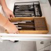 Bamboo Knife Holder – XL Drawer Storage Tray for Sharp Knives
