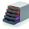 Organize Your Space with the VARICOLOR 5-Drawer Desktop Organizer – Color-Coded & Stackable