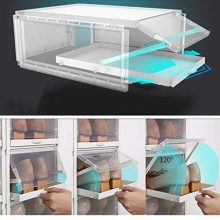 Makaor Push Drawer Type Stackable Shoe Box Case