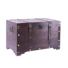 Vintiquewise Vintage Large Wooden Storage Trunk