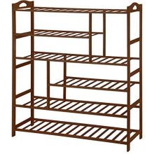 Ollieroo Bamboo Shoe Rack 6-Tier Entryway Shoe Shelf Storage Organizer