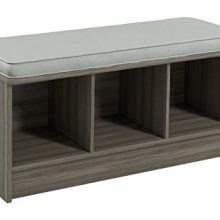 ClosetMaid Cubeicals 3-Cube Storage Bench, Natural Gray