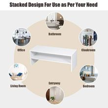 Giantex 3-in-1 Shoe Rack, 5-Tier Shoe Organizer, Wood Storage Shelf for Shoes