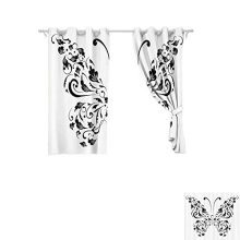 DONEECKL Doorway Curtain Butterfly Silhouette of Moth