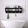 Giantex Hanging Shelf with Hooks Wall Mount Cubby Organizer