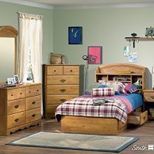 South Shore Prairie Collection Twin Bed with Storage - Platform Bed