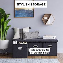 Nathan James Payton Foldable Storage Ottoman Entry Bench