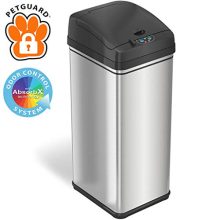 iTouchless 13 Gallon Pet-Proof Sensor Trash Can with AbsorbX Odor Filter Kitchen