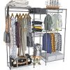 VIPEK 5 Tiers Wire Garment Rack Heavy Duty Clothes Rack Portable Clothes