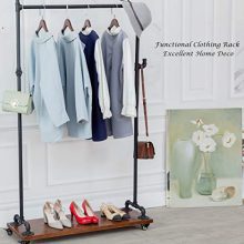 Clothes Racks, Industrial Pipe Style Rolling Garment Racks