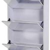 Organizedlife White Wooden Shoe Cabinet Mirror Shoe Organizer