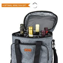 Freshore Insulated Wine Carrier 6 Bottle Bag Tote Removable Padded