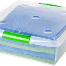 IRIS USA 6-Piece 25 Quart Under-Bed Storage Set with Durable Latches and Low-Friction Disks – Easy Organizing and Sliding