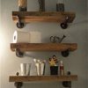WGX Design For You Industrial Pipe Shelving Shelves Bookcase Rustic Wood