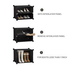KOUSI 5 x 10-Tier Shoe Rack Shoe Tower Storage Cabinet Shoe Organizer
