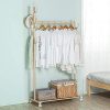 SINGAYE Clothes Rack 2-in-1 Coat Rack Rolling Garment Rack
