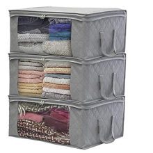 Dethler Home Foldable Zipper Storage Bags Clothes Bedding Pillows