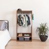 IRIS USA Kid's Clothing Garment Rack, Dark Brown