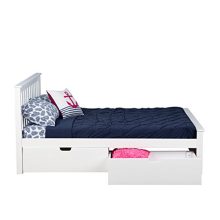 Max & Lily Solid Wood Full-Size Bed with Under Bed Storage Drawers