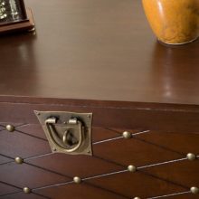 Southern Enterprises Nailhead Cocktail Table Storage Trunk - Espresso Finish for Stylish Living Room Storage and Display