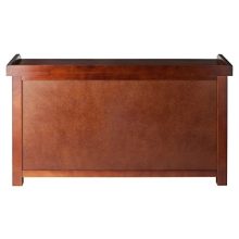 Winsome Wood MilanWood Storage Bench in Antique Walnut Finish