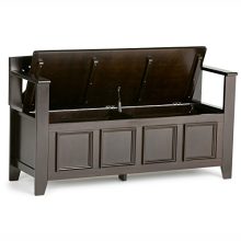 Amherst Solid Wood 48 inch Wide Transitional Entryway Storage Bench