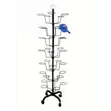 FixtureDisplays 7-Tier Rotating Hat Display Rack Free Standing