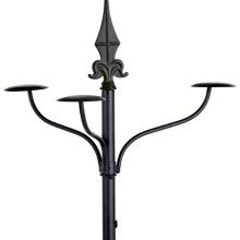 Displays2go Tall Multi-Tiered Rotating Wrought Iron Hat and Coat Rack
