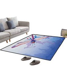 Dragonfly Large Area Rug 5'x8' Provides Protection and Cushion