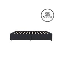 REALROOMS Alden Platform Bed with Storage Drawers, Queen Size Frame