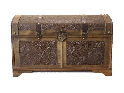 Styled Shopping Nostalgic Large Wood Storage Trunk Wooden Treasure Chest