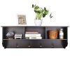 Homfa Hanging Entryway Shelf, 38.6 in Wall Mounted Storage Cabinets Coat