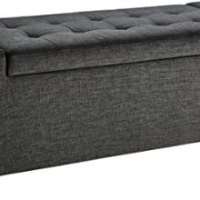 First Hill Calida Rectangular Storage Ottoman Bench with Fabric Upholstery