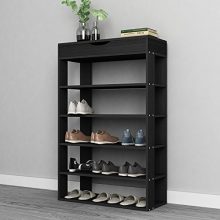 SogesPower 5-Tier Wooden Shoe Rack 29.5 inches Shoe Organizer