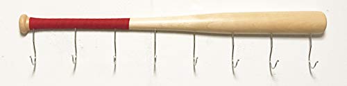 Coat Rack Wall Mount Baseball Bat Cap Hat Towel Jersey Display