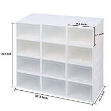 IRONLAND 12-Pack Stackable Storage Boxes – Quick Assembly, Space-Saving, and Stylish
