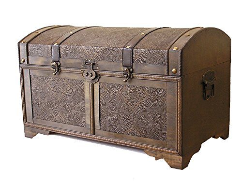 Styled Shopping Nostalgic Large Wood Storage Trunk Wooden Treasure Chest