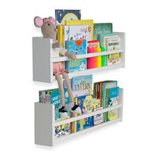 brightmaison Nursery Décor Wall Shelves - 2 Shelf Set