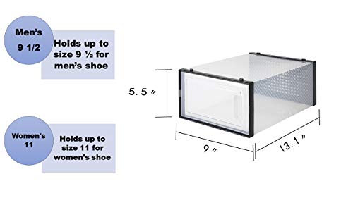 East Loft Clear Shoe Box Storage Containers for Hallway